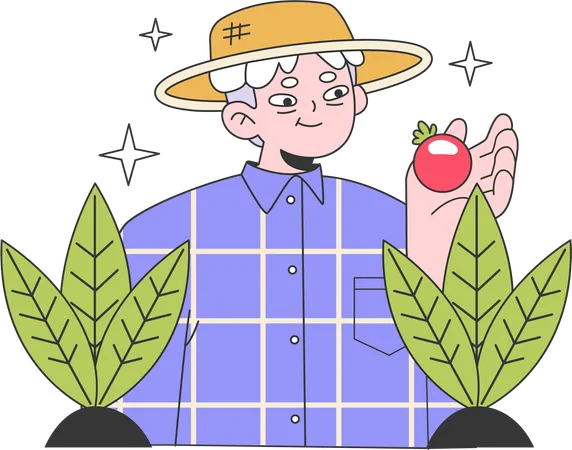 Male farmer  Illustration