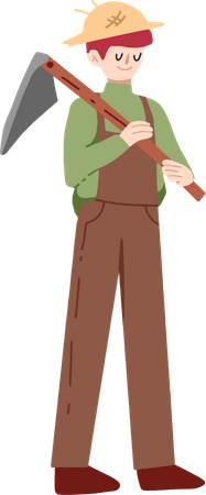 Male Farmer  Illustration