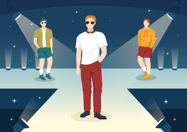 Male Fashion Show  イラスト