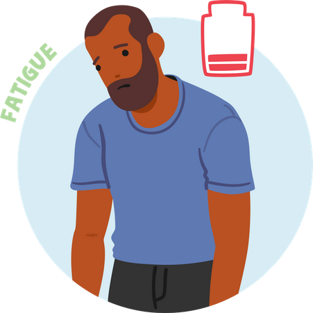 Male Feel Excessive Tiredness  Illustration