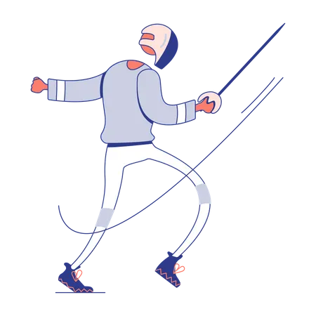 Male Fencer  Illustration