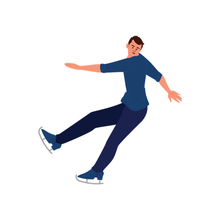 Male figure skater  Illustration