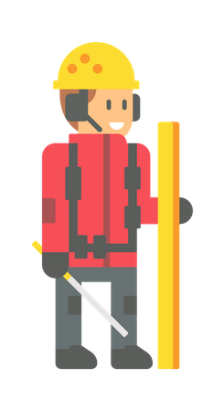 Male Firefighter Illustration