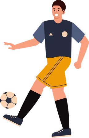Male Football Player  Illustration
