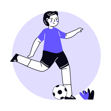 Male Football Player Illustration