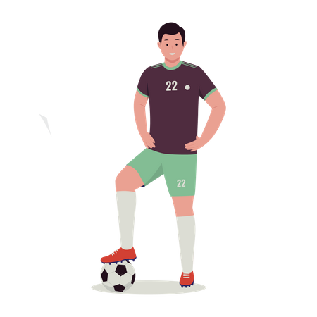 Best Football player Illustration download in PNG & Vector format