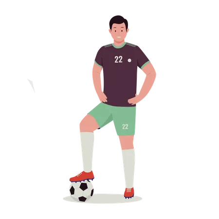 Male Football player  Illustration