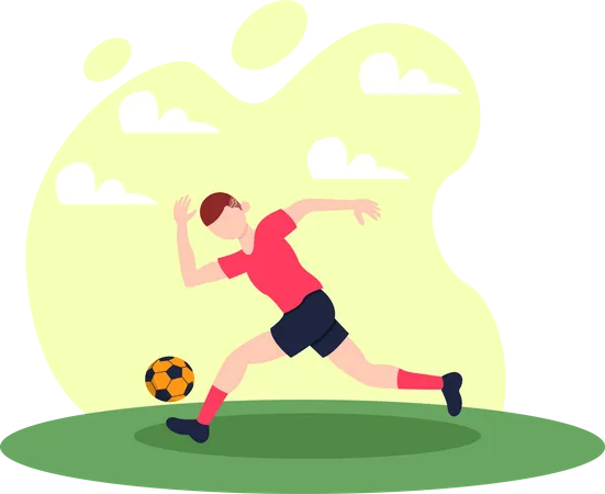 Male Football Player  Illustration