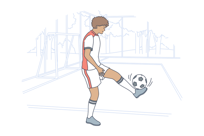 Male football player  Illustration