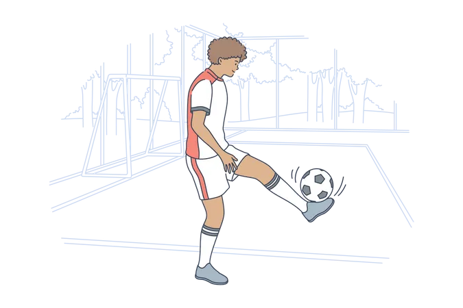 Male football player  Illustration