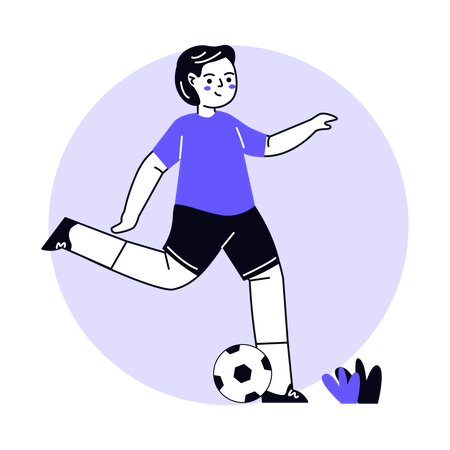 Male Football Player  Illustration