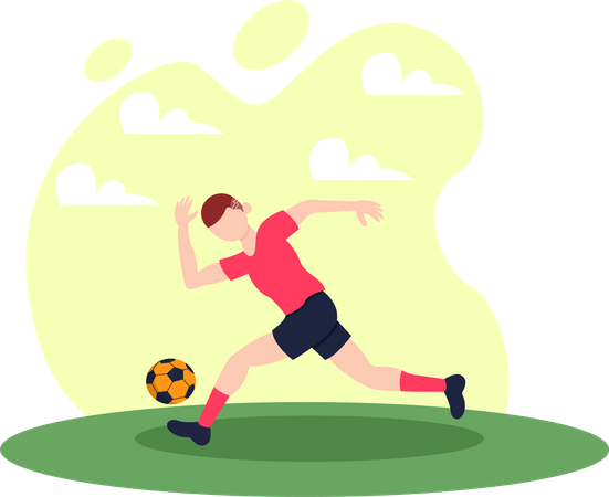 Male Football Player  Illustration