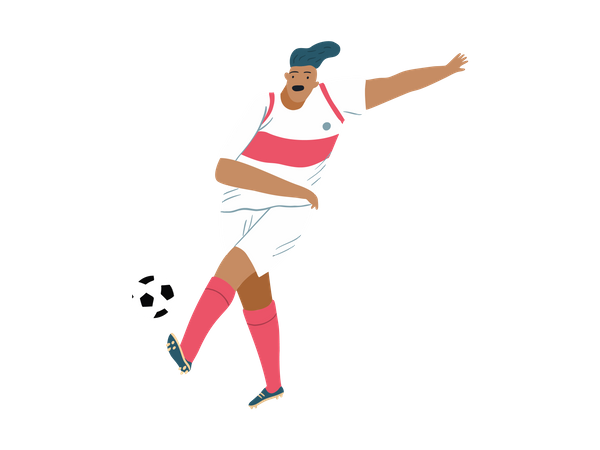 Male football Player  Illustration