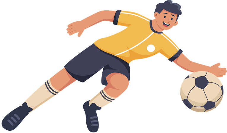 Male Football Player  Illustration