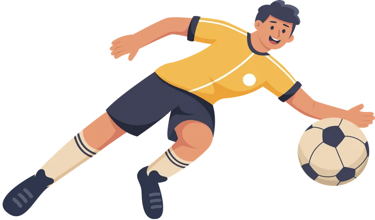 Male Football Player  Illustration