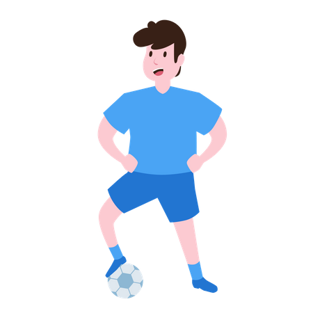 Male football player  Illustration