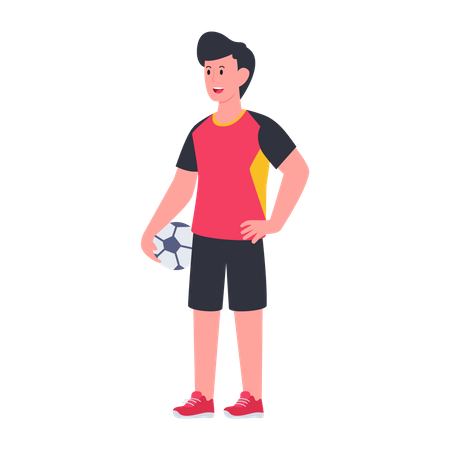 Male Football Player  Illustration