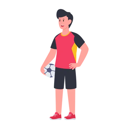 Male Football Player  Illustration