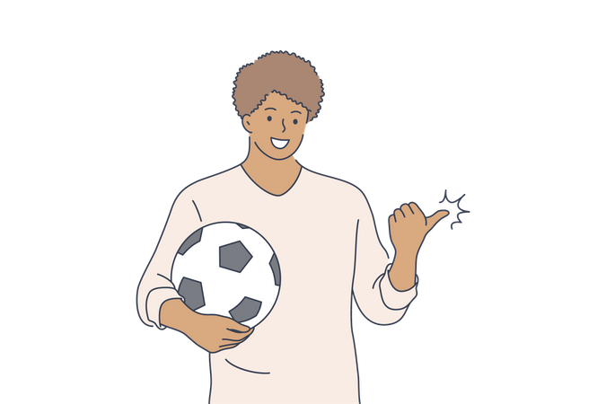 Male football player  Illustration