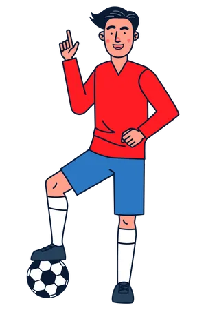 Male Footballer Illustration