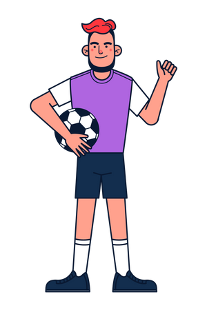 Male footballer Illustration