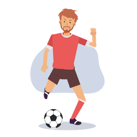 Male Footballer  Illustration