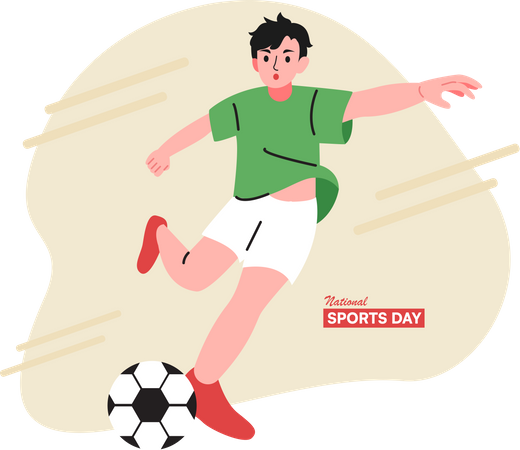 Male footballer  Illustration