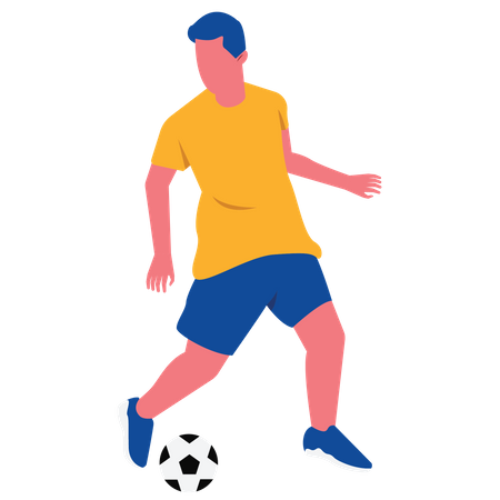 Male footballer Illustration