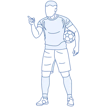 Male footballer  Illustration