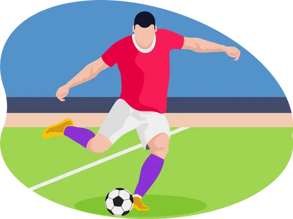 Male Footballer  Illustration