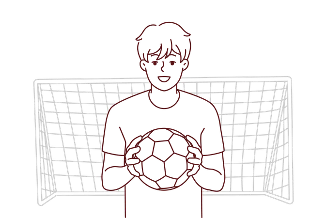 Male footballer  Illustration