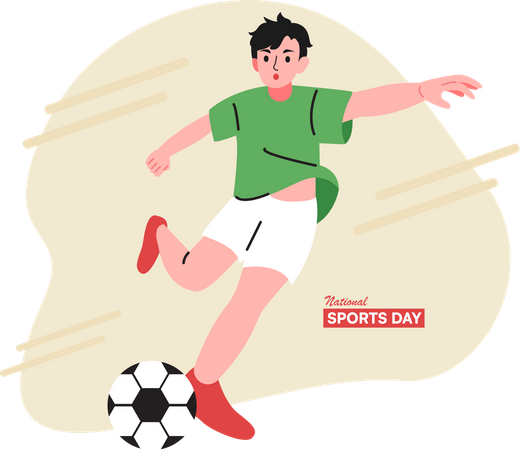 Male footballer  Illustration