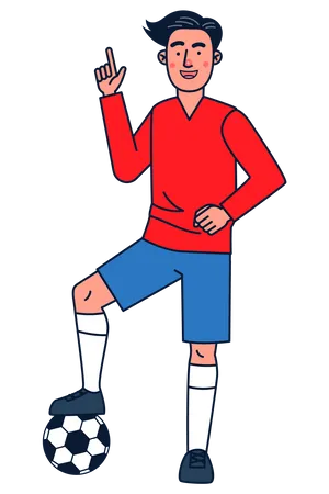 Male Footballer  Illustration