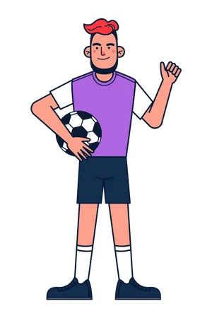 Male footballer  Illustration