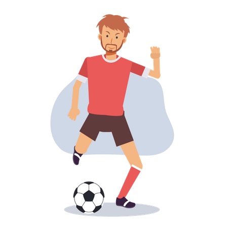 Male Footballer  Illustration