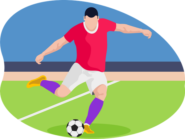Male Footballer  Illustration