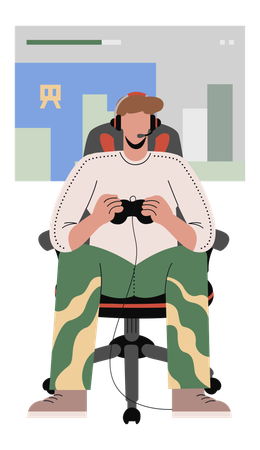 Male gamer  Illustration