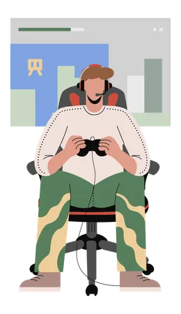 Male gamer  Illustration