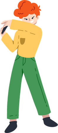 Male Gamer holding controller  Illustration
