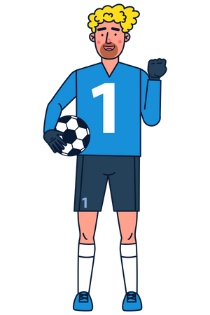 Male goalkeeper Illustration
