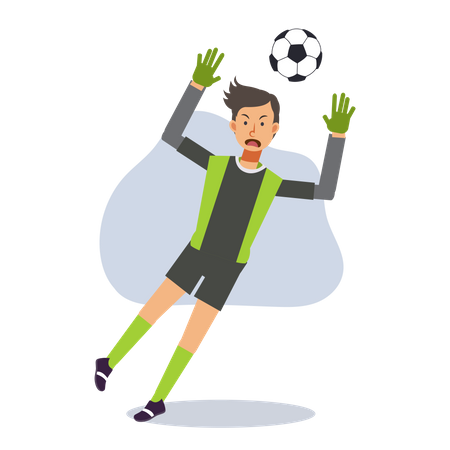 Male Goalkeeper  Illustration