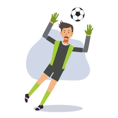 Male Goalkeeper  Illustration