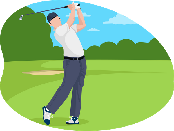 Male golfer Illustration