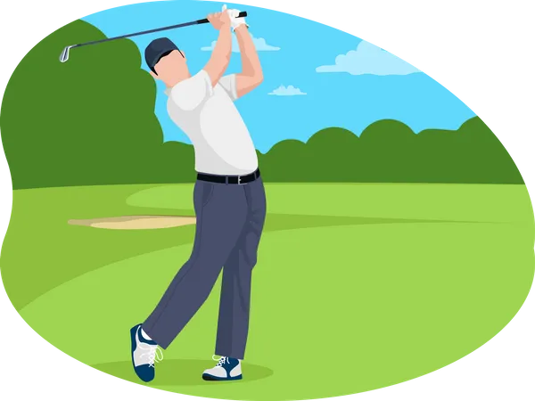 Male golfer  Illustration