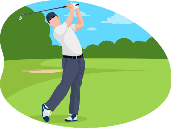 Male golfer  Illustration