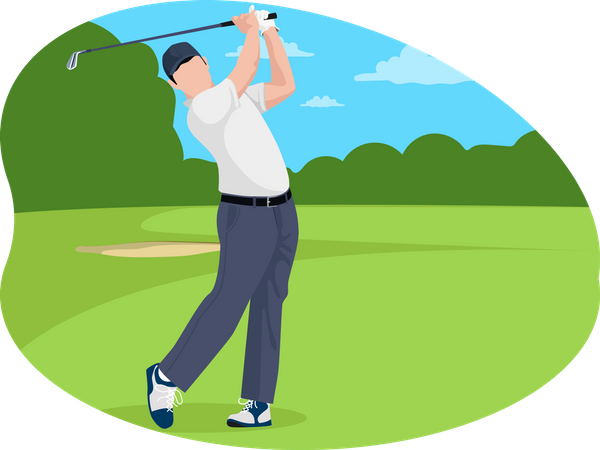 Male golfer  イラスト