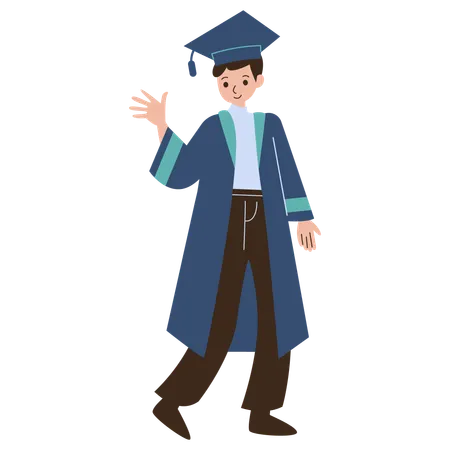 Male graduation student  Illustration