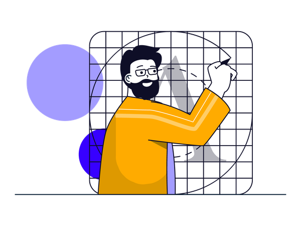 Male graphic designer  Illustration