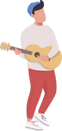 Male guitarist  Illustration