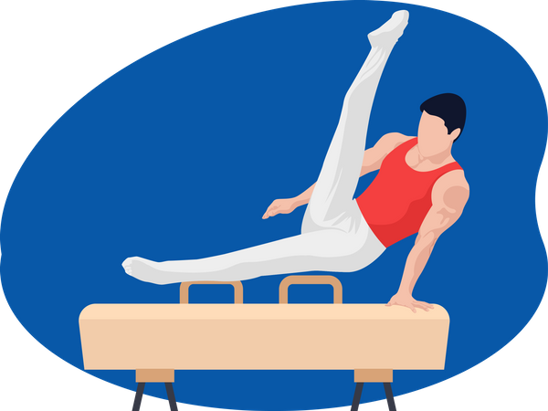 Male gymnast Illustration